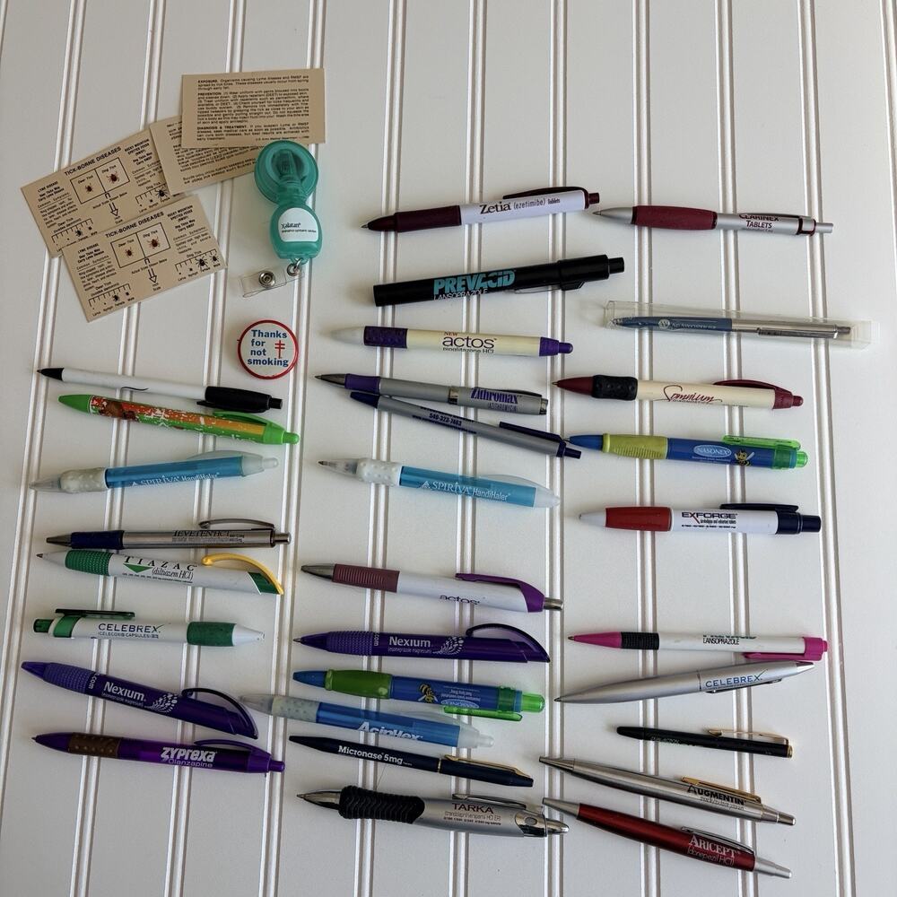 Large Lot Vintage Pharmaceutical Drug Rep Promotional Items Lot 90's